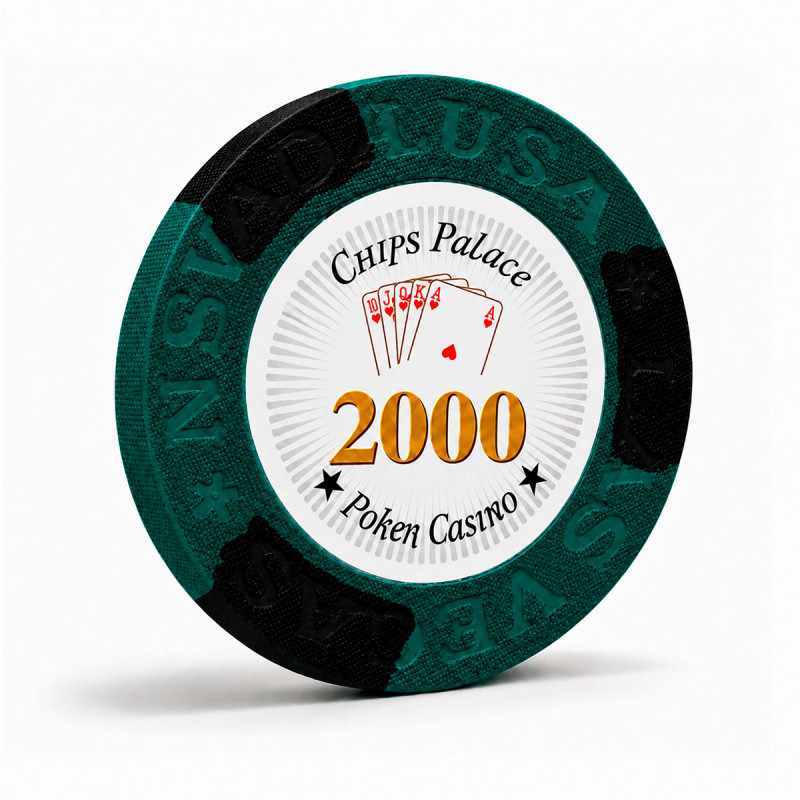Ficha de póker "LAS VEGAS 2000" - de arcilla compuesta con inserción de metal - 14g - a la venta por unidad