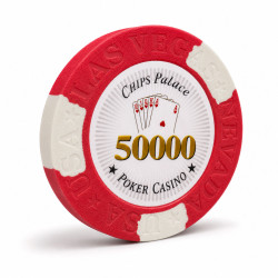 Jeton de poker "LAS VEGAS 50 000" - en clay composite avec insert métal - 14g – en vente à l'unité