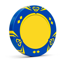 Pokerchip "DUNKELBLAU SUN" ohne Aufkleber - anpassbar