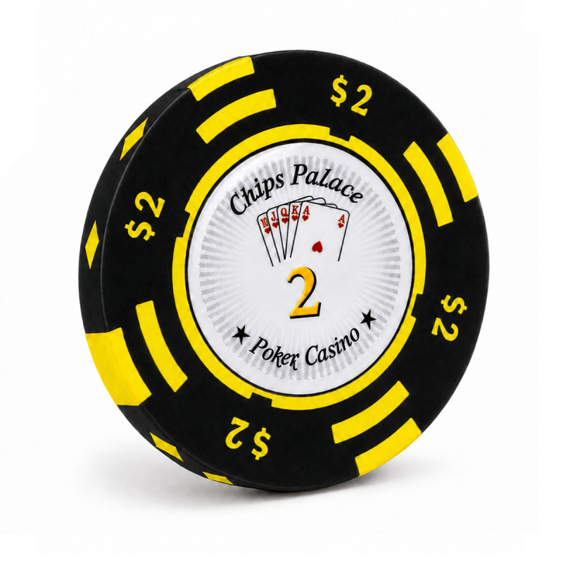 Żeton do pokera "CHIPS PALACE 2" - wykonany z mieszaniny gliny z wkładką metalową - 14g - dostępny na sztuki