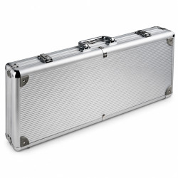 Mallette de rangement "ALU 500" pour 500 jetons de poker – imitation aluminium - Fond Plastique
