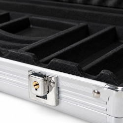 Mallette de rangement "ALU 300" pour 300 jetons de poker – imitation aluminium - Fond Plastique