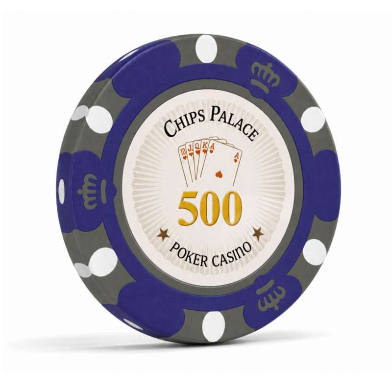 Pokermarker "CROWN 500" - av lera-komposit med metallinlägg - 14g - säljes styckvis