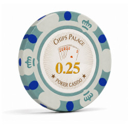 Pokerchip "CROWN 0.25" - aus Tonverbundstoff mit Metalleinsatz - 14g - als Einzelstück erhältlich