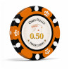 Ficha de pôquer "CROWN 0.50" - em compósito de argila com inserção metálica - 14g - à venda por unidade