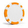 Fichas de pôquer "8 SPOTS ORANGE" personalizáveis ​​- em plástico ABS - sem adesivos - rolo de 25 fichas - diâmetro de 40mm