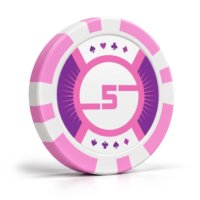 Pokerchips "RUNNER UP 5" - 12g - i ABS med metallinsats - i förpackningar om 25 chips