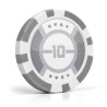 Poker chips "RUNNER UP 10" - 12g - in ABS met metalen insert - in rollen van 25 chips
