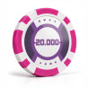 Pokerfiches "RUNNER UP 20000" - 12g - van ABS met metalen inzetstuk - per rol van 25 fiches.
