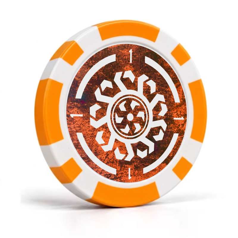 Poker chips "CELTIK 1" - 12g - in ABS with metal insert - by rolls of 25 chips