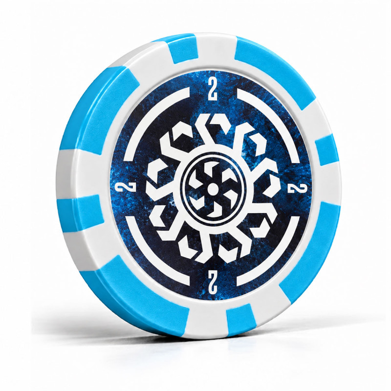 Poker chips "CELTIK 2" - 12g - in ABS with metal insert - in rolls of 25 chips.