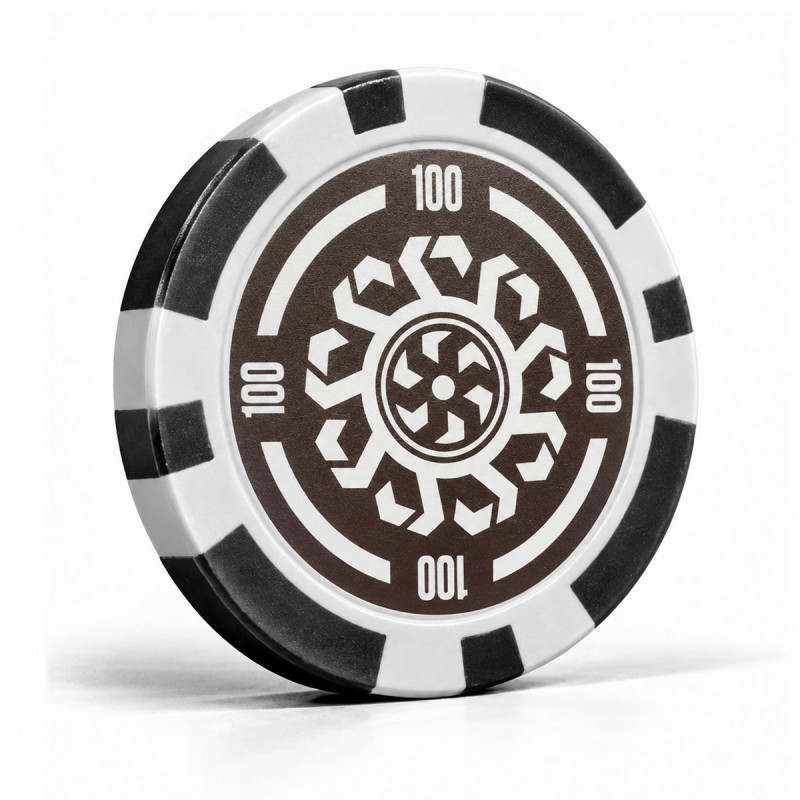 Pokerchips "CELTIK 100" - 12g - aus ABS mit Metalleinsatz - in Rollen zu je 25 Chips.