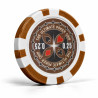Pokermarker "ULTIMATE POKER CHIPS 0.25" - i ABS med metallinsats - rulle med 25 marker - 11,5 g.