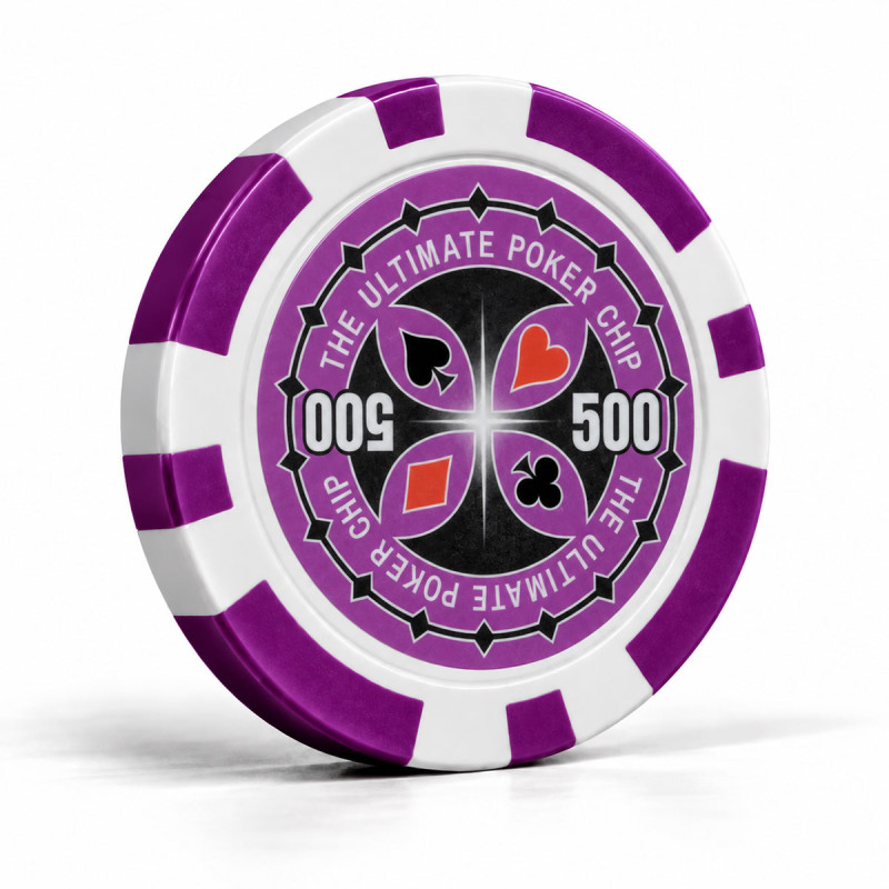 Pokerchips "ULTIMATE POKER CHIPS 500" - aus ABS mit Metalleinlage – Rolle mit 25 Chips – 11,5 g