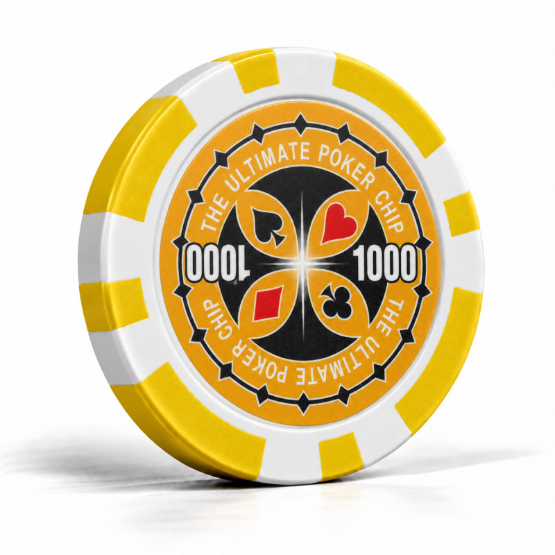 "ULTIMATE POKER CHIPS 1000" poker chips set - ABS with metal insert - 25-chip roll - 11.5g