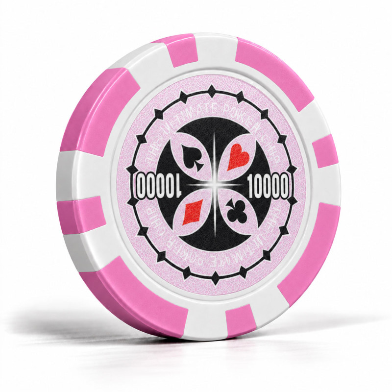 Pokerchips "ULTIMATE POKER CHIPS 10000" - aus ABS mit Metalleinsatz – Rolle mit 25 Chips – 11,5 g