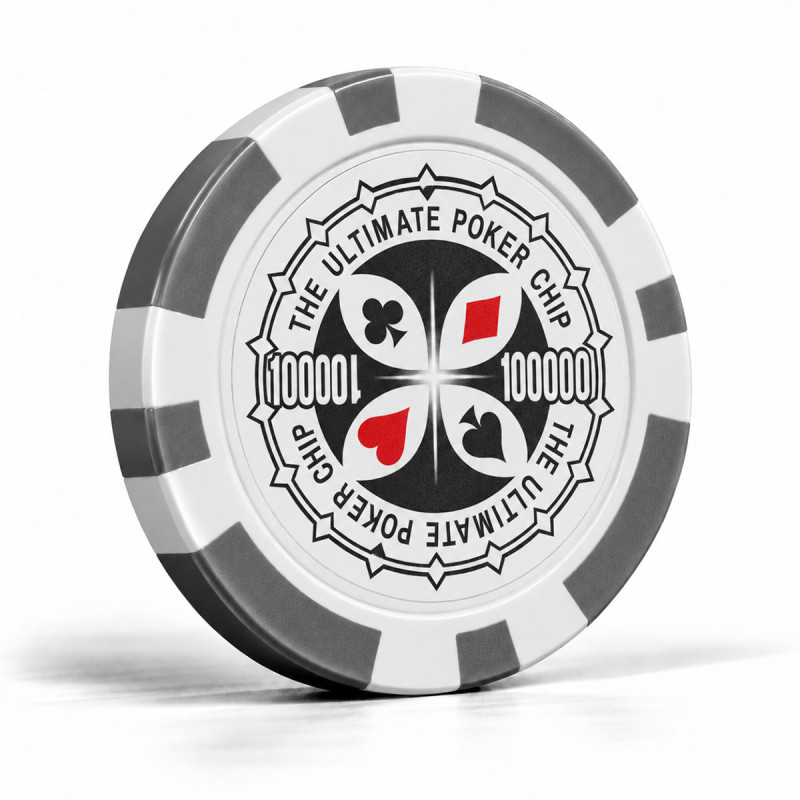 "ULTIMATE POKER CHIPS 100,000" poker chips - ABS with metal insert - roll of 25 chips - 11.5 g