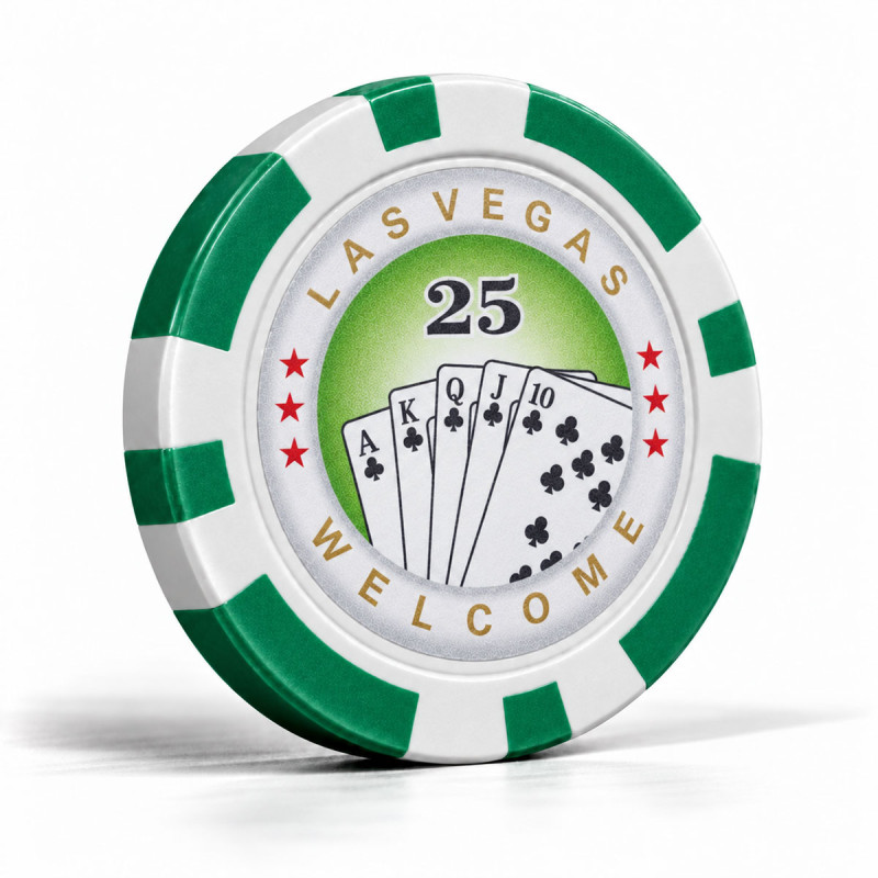 "Poker chips 'ROYAL FLUSH 25' - ABS with metal insert - roll of 25 chips - 11.5 g"
