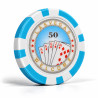 Poker chips "ROYAL FLUSH 50" - ABS with metal insert - roll of 25 chips - 11.5g