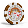 Gettoni da poker "ROYAL FLUSH 5000" - in ABS con inserto metallico - rotolo da 25 gettoni - 11,5 g
