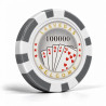 "ROYAL FLUSH 100 000" poker chips - in ABS with metal insert - roll of 25 chips - 11.5 g