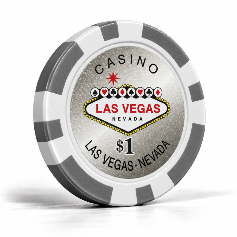 Poker chips "WELCOME LAS VEGAS 1" - ABS with metal insert - roll of 25 chips - 11.5g
