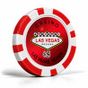 Poker chips "WELCOME LAS VEGAS 5" - made of ABS with a metal insert - roll of 25 chips - 11.5 g