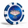 Fichas de pôquer "BEM-VINDO LAS VEGAS 10" - em ABS com inserção metálica - rolo de 25 fichas - 11,5 g