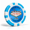 Fichas de pôquer "WELCOME LAS VEGAS 50" - em ABS com inserção metálica - rolo de 25 fichas - 11,5 g.