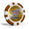 Fichas de póker "LASER WELCOME LAS VEGAS 5000" - de ABS con inserto metálico - rollo de 25 fichas - 11,5 g
