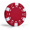 Fichas de póker "DICE ROJO" - de ABS con inserción metálica - rollo de 25 fichas - 11,5 g