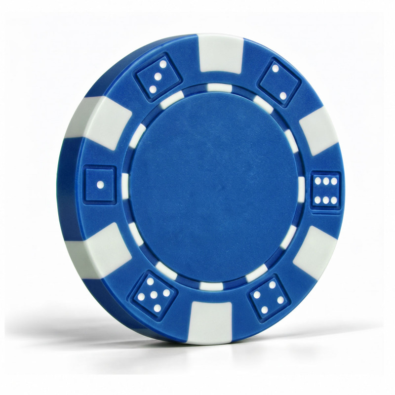 Fichas de póker DICE BLEU - de ABS con inserto metálico - rollo de 25 fichas - 11,5 g