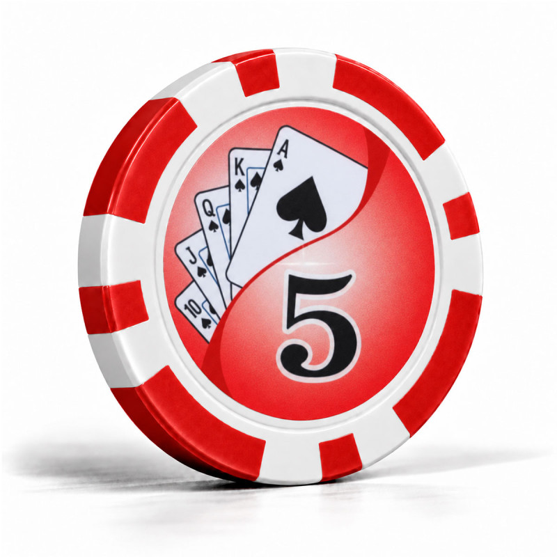 Poker chips "YING YANG 5" - ABS with metal insert - roll of 25 chips - 11.5 g
