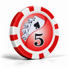 Poker chips "YING YANG 5" - van ABS met metalen inleg - rol van 25 chips - 11,5 g