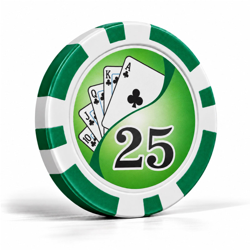 Pokerchips "YING YANG 25" - ABS mit Metalleinsatz - 25 Chips pro Rolle - 11,5 g