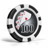 Pokerchips "YING YANG 100" - van ABS met metalen inleg - rol van 25 chips - 11,5 g