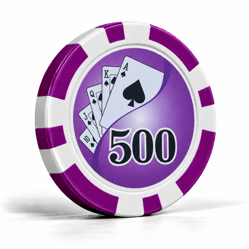 Fichas de poker "YING YANG 500" - em ABS com inserção metálica - rolo de 25 fichas - 11,5 g