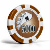 Fichas de pôquer "YING YANG 5000 MARRON" - em ABS com inserção metálica - rolo de 25 fichas - 11,5 g