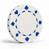 "Poker chips "SUITED BLANC" - ABS with metal insert - roll of 25 chips - 11.5g"