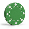 Pokerfiches "SUITED GREEN" - van ABS met metalen inleg - rol van 25 fiches - 11,5 g