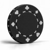 Pokermarker "SUITED BLACK" - i ABS med metallinsats - rulle med 25 marker - 11,5 g