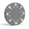 Fichas de pôquer "SUITED GRIS" - em ABS com inserção metálica - rolo de 25 fichas - 11,5 g