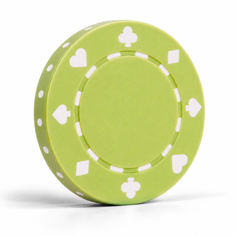 "SUITED NEON YELLOW" poker chips - made of ABS with metal insert - 25-chip roll - 11.5 g