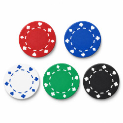 Koffer mit 300 Pokerchips "SUITED" - aus ABS-Kunststoff mit metallischem Einsatz 11,5g - 2 Kartendecks und Zubehör