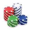 Pokerkoffer met 300 "DICE" pokerchips - gemaakt van ABS-kunststof met een metalen inzetstuk van 11,5 gram - wordt geleverd met 2