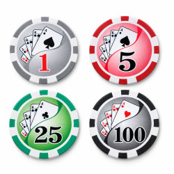 Maleta de 500 fichas de poker YING YANG - em plástico ABS, com inserção metálica - vem com 2 baralhos de cartas e acessórios.