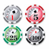 Mallette de 500 jetons de poker "YING YANG" – en plastique ABS, insert métallique – livré avec 2 jeux de cartes et accessoires