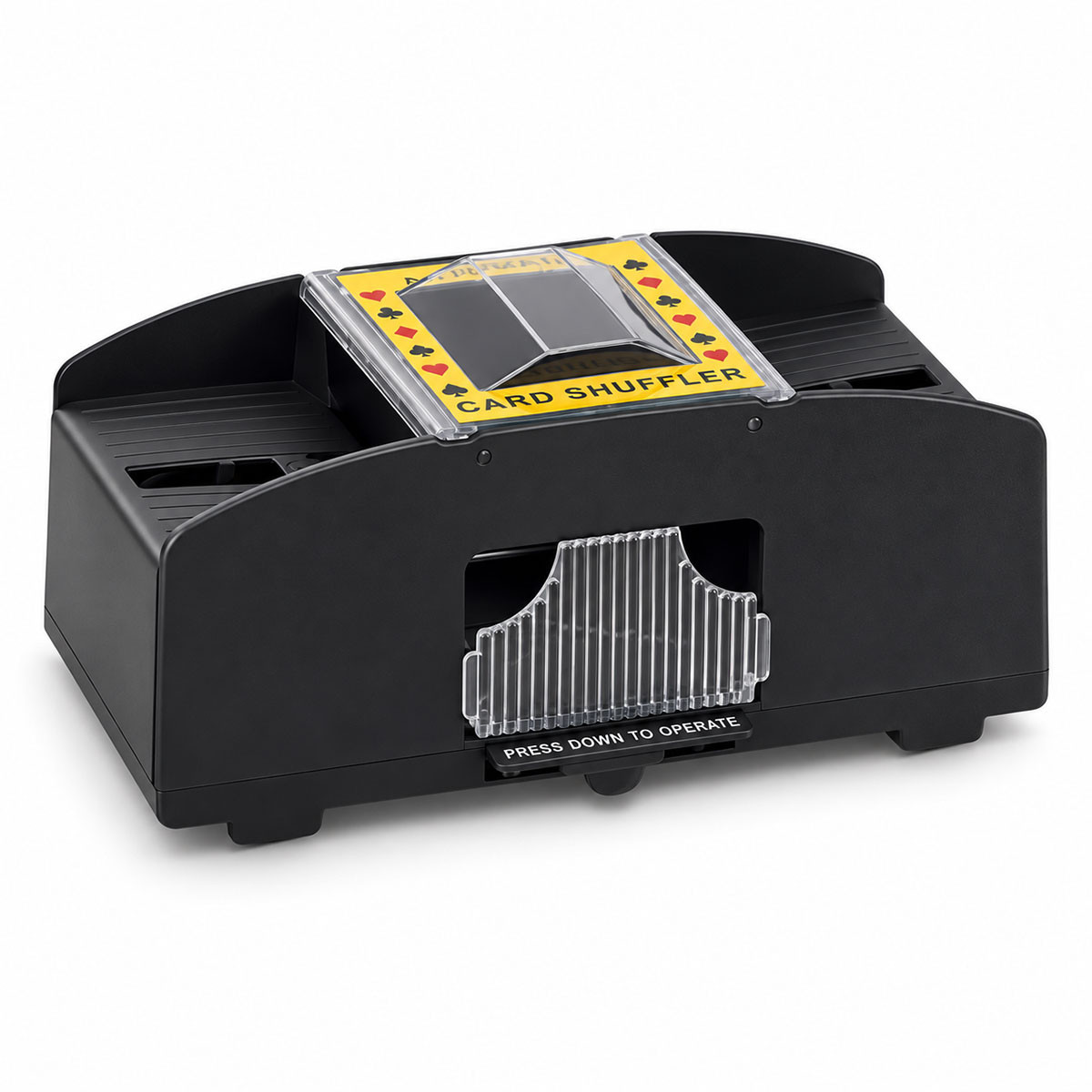 Misturador de cartas elétrico - em PVC - formato Bridge e poker