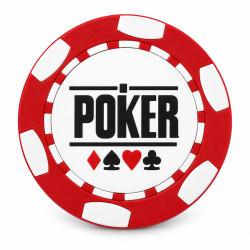 Zestaw 4 podstawek pod kubki „POKER” - zmywalne - 4 kolory - 9,5 cm