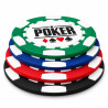 Set med 4 bakformar "POKER" - tvättbara - 4 färger - 9,5 cm